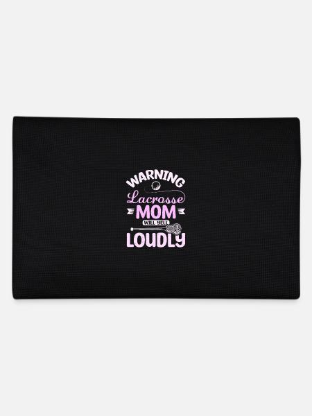 Warning lacrosse mom will yell loudly - Federtasche - Schwarz - Hinten
