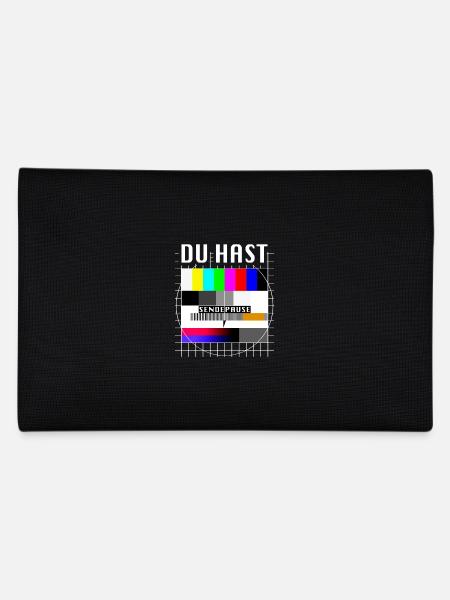 Du Hast Sendepause Testbild 90er Party 80er Jahre - Federtasche - Schwarz - Hinten