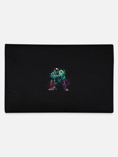 American Football Player Splash - Pencil Case - black - Back