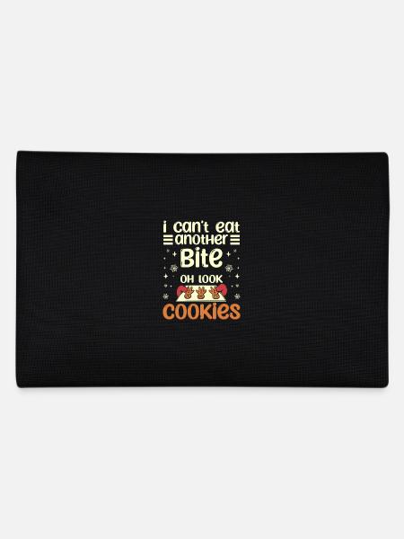 I can't eat another bite oh look christmas cookies - Pencil Case - black - Back