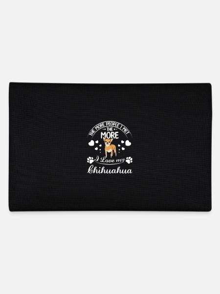 The more people I met the more I love my chihuahua - Pencil Case - black - Back