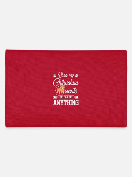 My Chihuahua can do anything - Pencil Case - red - Back