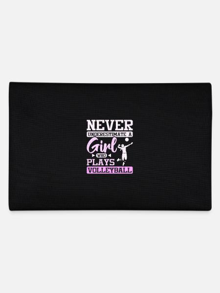 Ne sous-estimez jamais une fille qui joue au volleyball - Trousse - noir - Dos