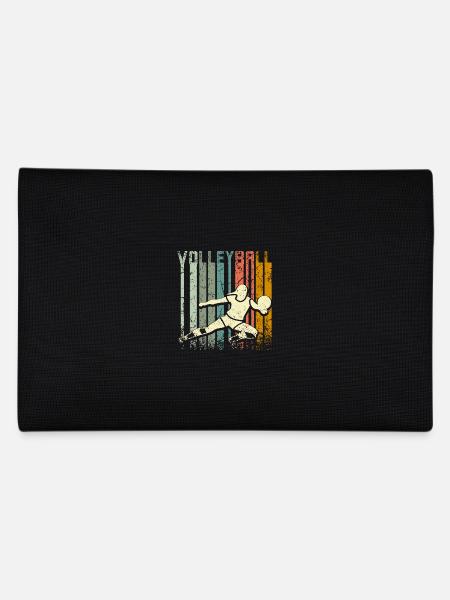 Retro Vintage Volleyball - Pencil Case - black - Back