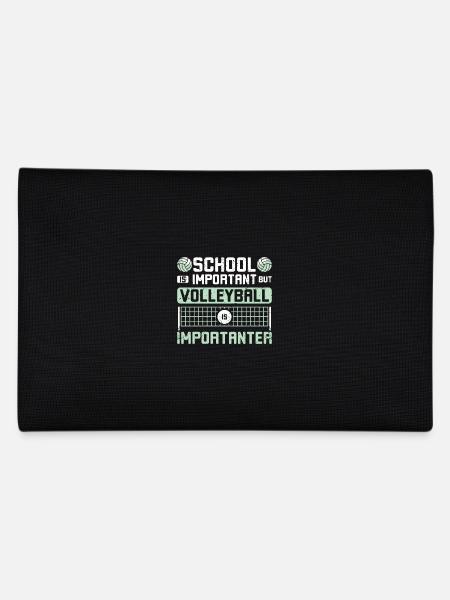 School is important but volleyball is importanter - Pencil Case - black - Back