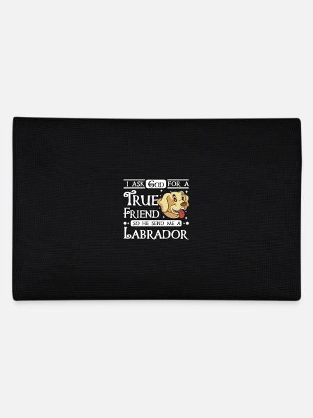 I ask god for a true friend he send me a Labrador - Pencil Case - black - Back