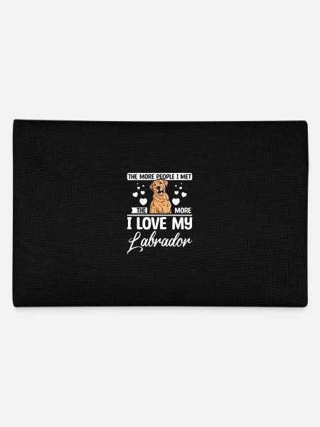 The more people I met the more I love my labrador - Federtasche - Schwarz - Hinten