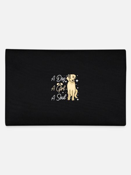 A dog A girl A soul labrador - Pencil Case - black - Back