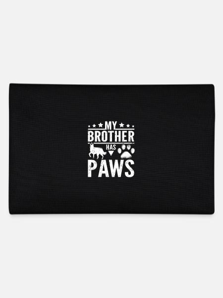 My brother has paws siberian husky - Pencil Case - black - Back