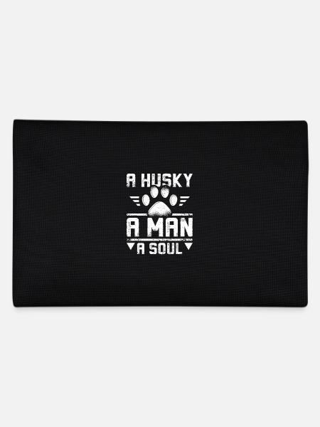 A Husky A man A Soul - Federtasche - Schwarz - Hinten