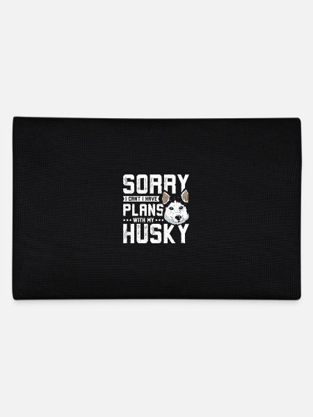 Sorry I can't I have plans with my siberian husky - Pencil Case - black - Back