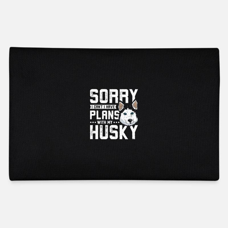Sorry I can't I have plans with my siberian husky - Federtasche - Schwarz
