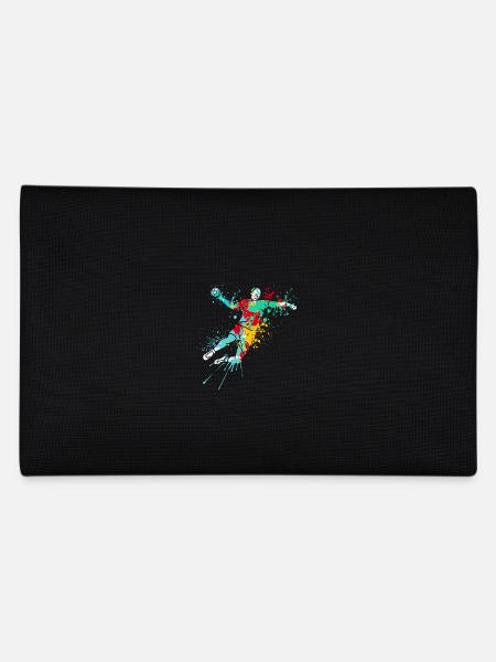 Splash Art Handball Player - Federtasche - Schwarz - Hinten