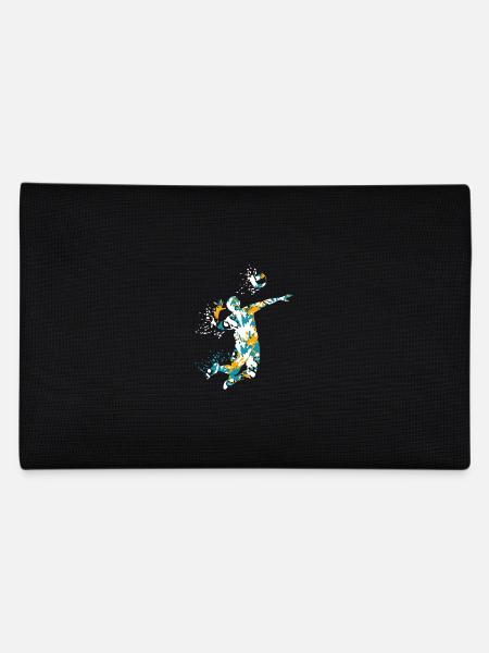 Joueur de volley-ball Colorful Splash Art - Trousse - noir - Dos