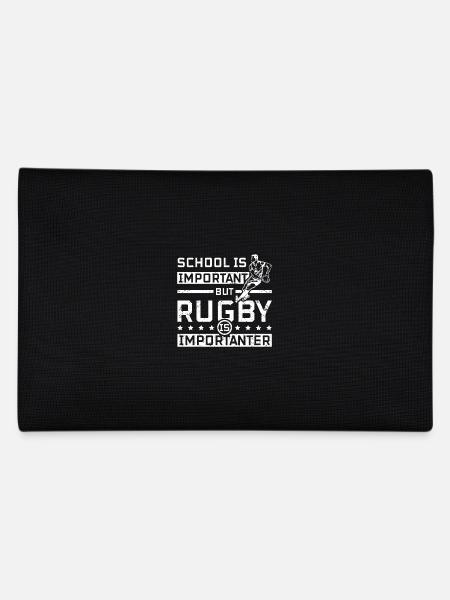 School is important but rugby is importanter - Federtasche - Schwarz - Hinten