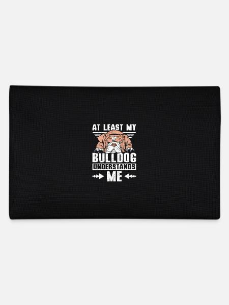 At least my english bulldog understands me - Pencil Case - black - Back