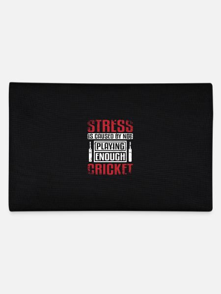 Stress is caused by not playing enough cricket - Federtasche - Schwarz - Hinten