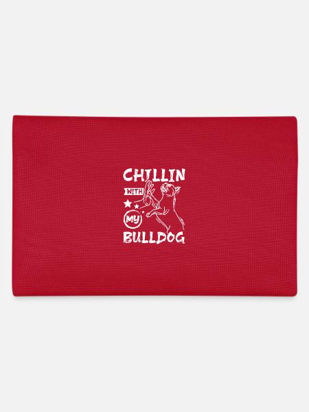 Chillin avec mon bouledogue français - Trousse - rouge - Dos