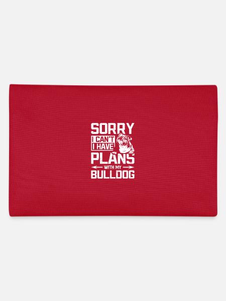 Désolé, je ne peux pas avoir de plans avec mon bouledogue anglais - Trousse - rouge - Dos