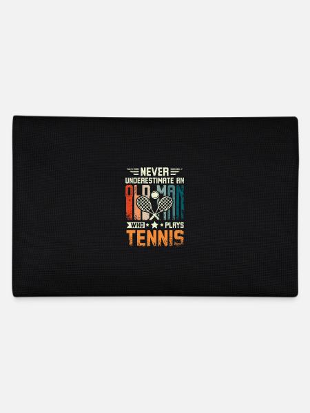 Ne sous-estimez jamais un vieil homme qui joue au tennis - Trousse - noir - Dos