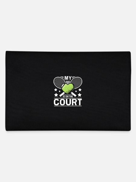 Mon cœur est sur le court de tennis - Trousse - noir - Dos