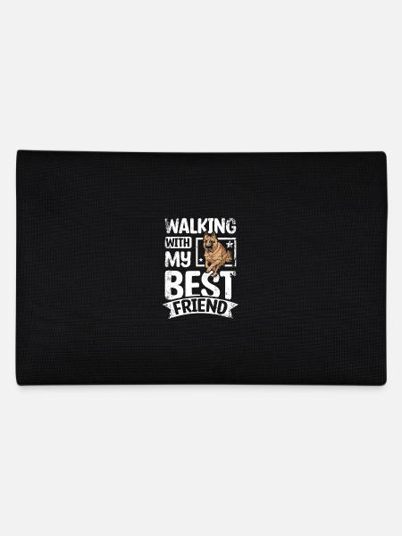 Walking with my best friend english shepherd - Pencil Case - black - Back