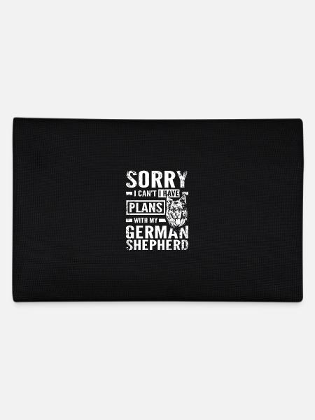 I can't I have plans with my german shepherd - Pencil Case - black - Back