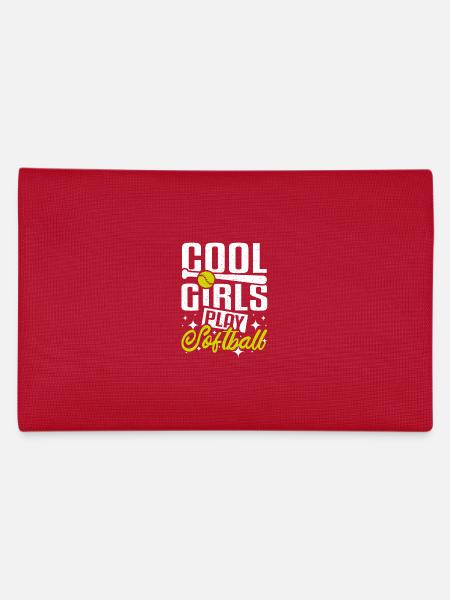 Cool girls play softball - Federtasche - Rot - Hinten