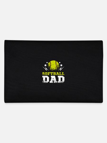 Fathers Day Daddy softball Dad - Pencil Case - black - Back