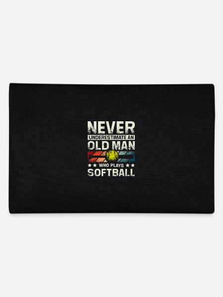 Ne sous-estimez jamais un vieil homme qui joue au softball - Trousse - noir - Dos
