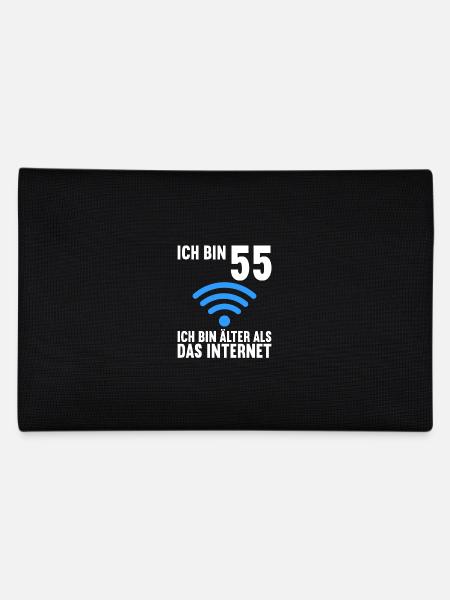 Ich bin 55 Ich bin älter als das Internet - Federtasche - Schwarz - Hinten