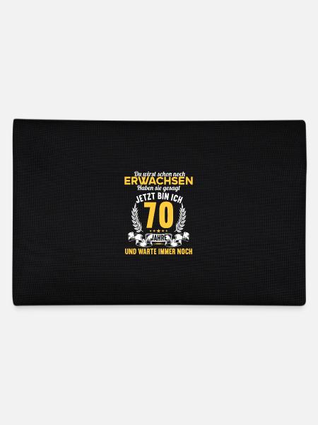 Du wirst schon noch erwachsen 70 Geburtstag - Federtasche - Schwarz - Hinten