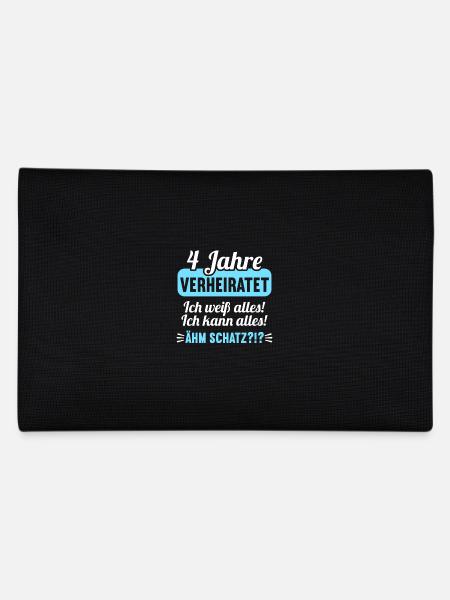 4 Jahr verheiratet weiß alles 4.Hochzeitstag - Federtasche - Schwarz