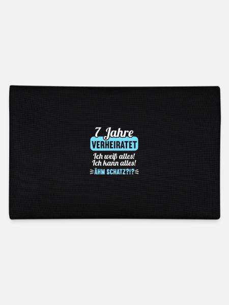 7 Jahr verheiratet weiß alles 7.Hochzeitstag - Federtasche - Schwarz - Hinten