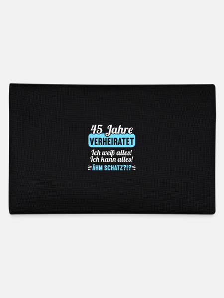 45 Jahr verheiratet weiß alles 45.Hochzeitstag - Federtasche - Schwarz - Hinten