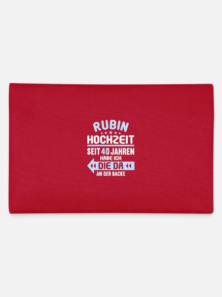 40 verheiratet Rubin Hochzeit 40.Hochzeitstag - Federtasche - Rot - Hinten