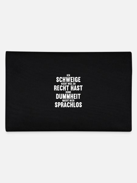 Ich schweige nicht weil du recht hast Dummheit - Federtasche - Schwarz - Hinten