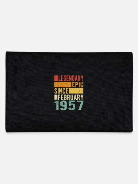 Birthday February 1957 Legendary Epic - Pencil Case - black - Back