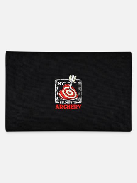 My heart belongs to archery - Pencil Case - black - Back