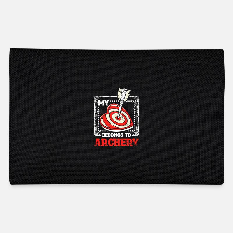 Mein Herz gehört dem Bogenschießen - Federtasche - Schwarz