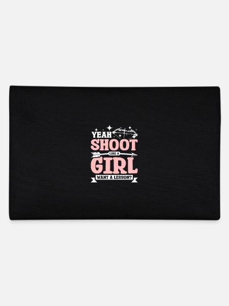 yes, shoot archery like a girl - Pencil Case - black - Back