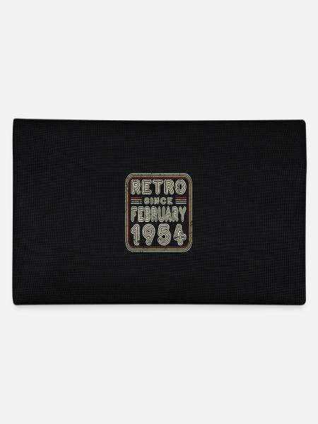 Geburtstag Februar 1954 Retro Geschenk - Federtasche - Schwarz - Hinten