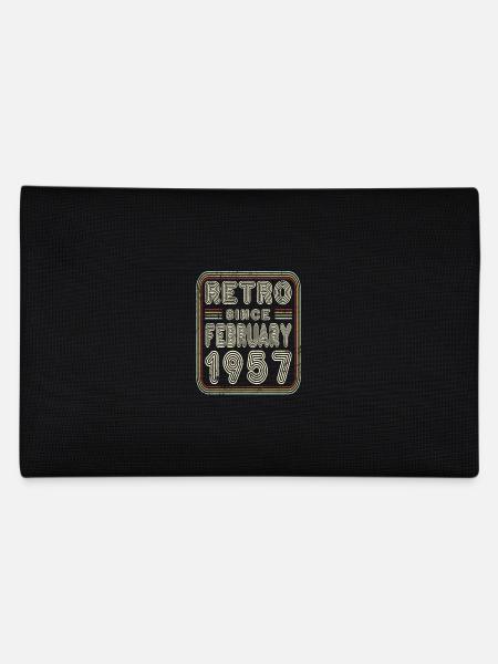Geburtstag Februar 1957 Retro Geschenk - Federtasche - Schwarz - Hinten