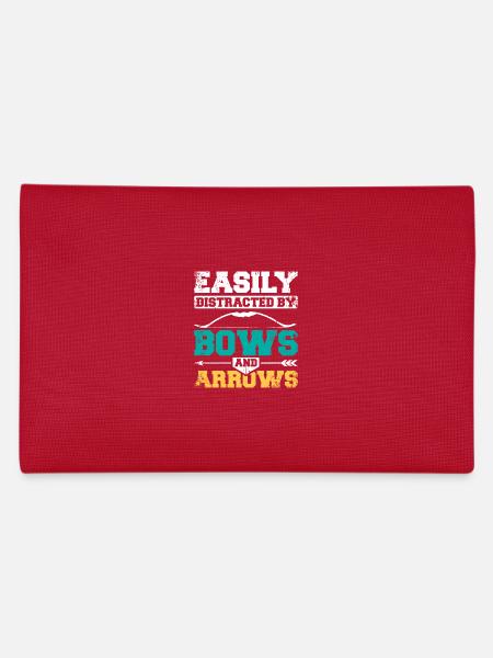 Easily distracted by bow and arrow - Pencil Case - red - Back