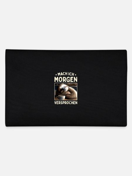 Mach Ich Morgen Versprochen Egal Faul Faultier - Federtasche - Schwarz - Hinten