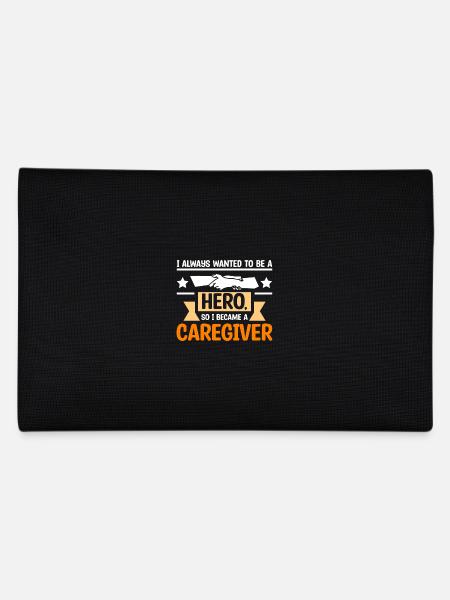wanted to be a hero so I became a caregiver - Pencil Case - black - Back