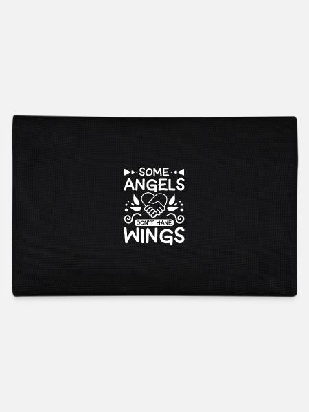 Some angels have no wings, caretakers - Pencil Case - black - Back