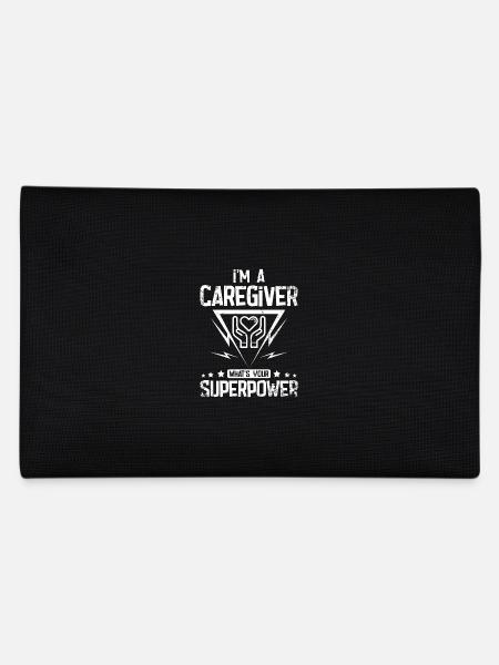 I am a caregiver, what is your superpower - Pencil Case - black - Back
