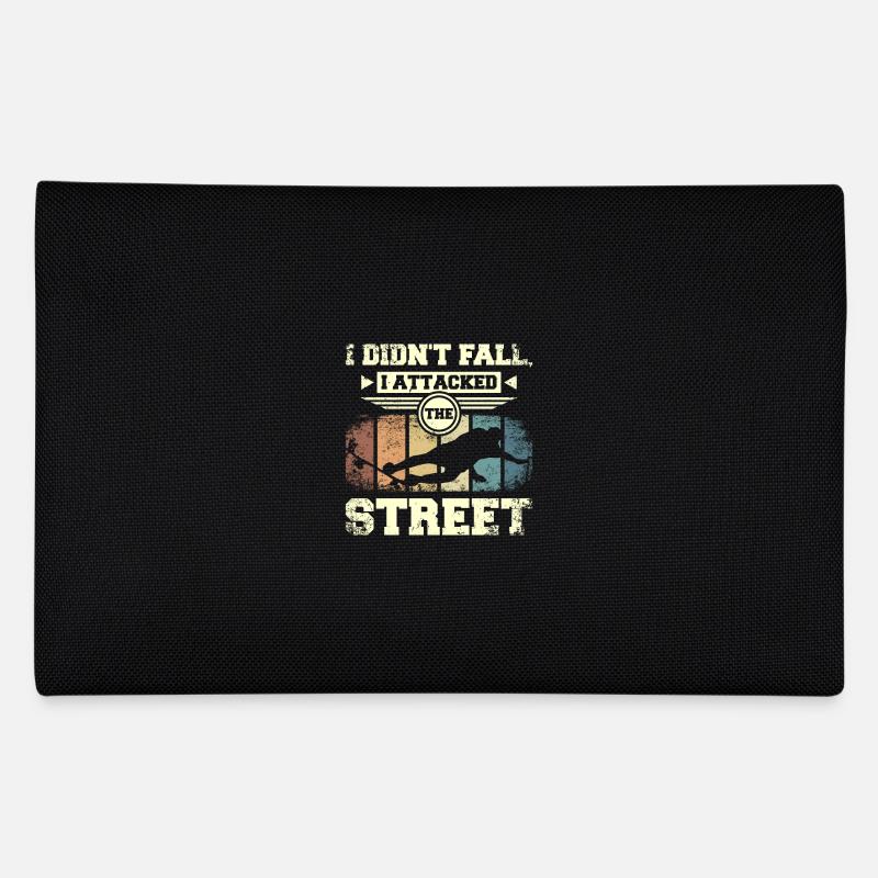 I didn't fall I attacked the street, skateboarding Federtasche