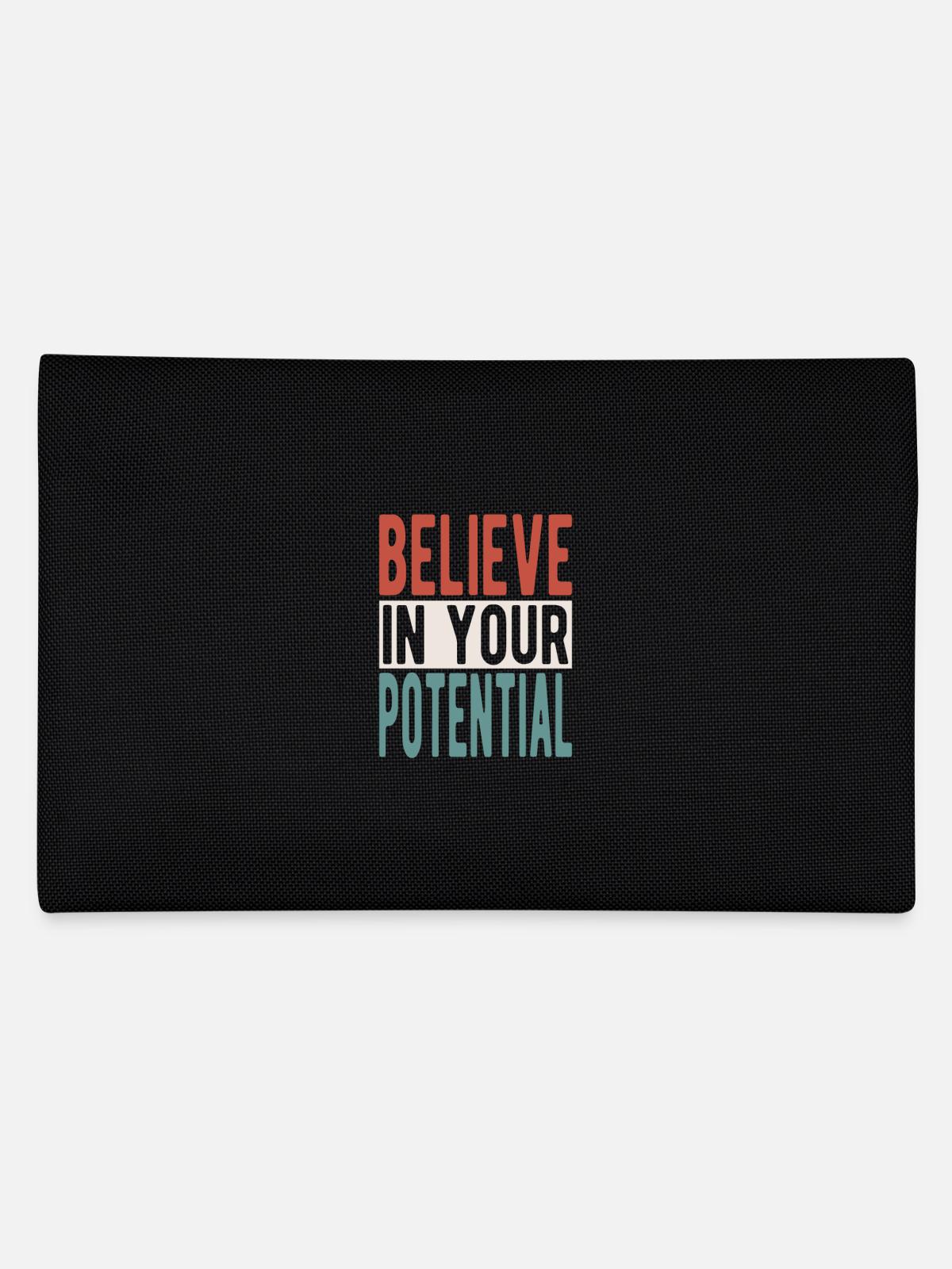Believe in your potential - Pencil Case - black - Back
